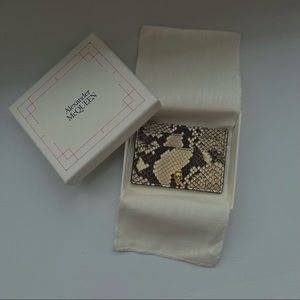 ALEXANDER MCQUEEN | Leather Card Holder In Snake Print